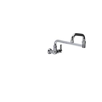 Picture of Encore® Brass Chrome Plated Single Wall Mount Faucet Ceramic Valves with Double Jointed 18" Swivel Spout