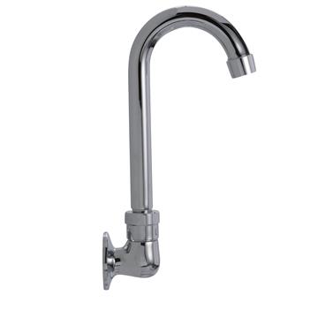Picture of Encore® Brass Chrome Plated Wall Mount Spout Base with 3-1/2" Rigid Gooseneck Spout