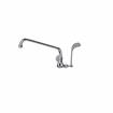 Picture of Encore® Brass Chrome Plated Single Wall Mount Wok Range Faucet with 10" Swivel Spout and 6" Wrist Blade Handles