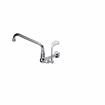 Picture of Encore® Brass Chrome Plated Single Wall Mount Wok Range Faucet with 10" Swivel Spout and 6" Wrist Blade Handles