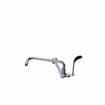 Picture of Encore® Brass Chrome Plated Single Wall Mount Wok Range Faucet with 10" Swivel Spout and 6" Wrist Blade Handles