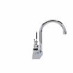 Picture of Encore® Brass Chrome Plated 4" OC Centerset Deck Mount Faucet with 6" Rigid Gooseneck Spout and 4" Wrist Blade Handles