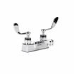 Picture of Encore® Brass Chrome Plated 4" OC Centerset Deck Mount Faucet with 4" Cast Spout Spout and 4" Wrist Blade Handles