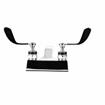 Picture of Encore® Brass Chrome Plated 4" OC Centerset Deck Mount Faucet with 4" Cast Spout Spout and 4" Wrist Blade Handles