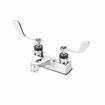 Picture of Encore® Brass Chrome Plated 4" OC Centerset Deck Mount Faucet with 4" Cast Spout Spout and 4" Wrist Blade Handles