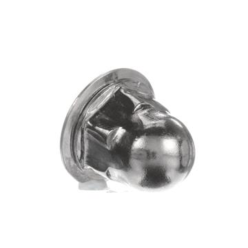 Picture of #10-24 x 1/2" H Bright Nickel Plated Steel Domed Combination Locknut With Rubber Seal