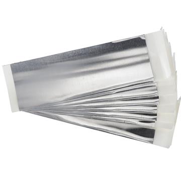 Picture of 10" L x 3-1/2" W x 1/16" H Gray Self-Adhesive Sound Deadening Pads With Aluminum Backing - 10 Pack