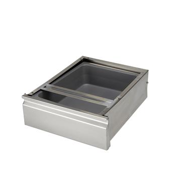 Picture of 15" W x 20" L x 5" D Stainless Steel Heavy Duty Drawer Assembly with ABS Plastic Pan