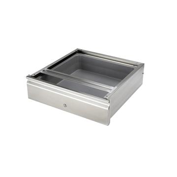 Picture of 20" W x 20" L x 5" D Stainless Steel Heavy Duty Drawer Assembly with Cylinder Lock and ABS Plastic Pan