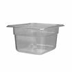 Picture of 4" H Clear Polycarbonate 1/6 Size Food Pan