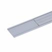 Picture of 2-5/16" W x 72" L Matte Gray PVC Two Piece Snap-On Breaker Strip