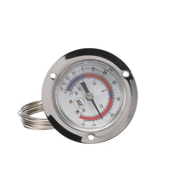 Picture of 2" Dial Stainless Steel Flush Front Recessed Mount Refrigerator/Freezer Thermometer