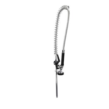 Picture of TOP-LINE® Pre-Rinse Assembly Top Half Includes: Riser, Hook, Wall Bracket, Spring Retainer, 44" Hose with Grip