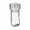 Picture of 100W 120VAC Brushed Aluminum Surface Mount Incandescent Refrigeration Light With Clear Glass Globe
