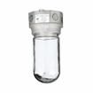 Picture of 100W 120VAC Brushed Aluminum Surface Mount Incandescent Refrigeration Light With Clear Glass Globe