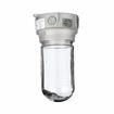 Picture of 100W 120VAC Brushed Aluminum Surface Mount Incandescent Refrigeration Light With Clear Glass Globe