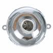 Picture of 100W 120VAC Brushed Aluminum Surface Mount Incandescent Refrigeration Light With Clear Glass Globe