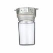 Picture of 100W 120VAC Brushed Aluminum Surface Mount Incandescent Refrigeration Light With Clear Polycarbonate Globe