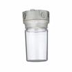 Picture of 100W 120VAC Brushed Aluminum Surface Mount Incandescent Refrigeration Light With Clear Polycarbonate Globe
