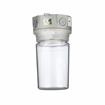 Picture of 100W 120VAC Brushed Aluminum Surface Mount Incandescent Refrigeration Light With Clear Polycarbonate Globe