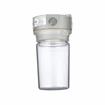 Picture of 100W 120VAC Brushed Aluminum Surface Mount Incandescent Refrigeration Light With Clear Polycarbonate Globe