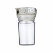 Picture of 100W 120VAC Brushed Aluminum Surface Mount Incandescent Refrigeration Light With Clear Polycarbonate Globe