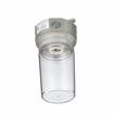 Picture of 100W 120VAC Brushed Aluminum Surface Mount Incandescent Refrigeration Light With Clear Polycarbonate Globe
