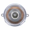 Picture of 100W 120VAC Brushed Aluminum Surface Mount Incandescent Refrigeration Light With Clear Polycarbonate Globe