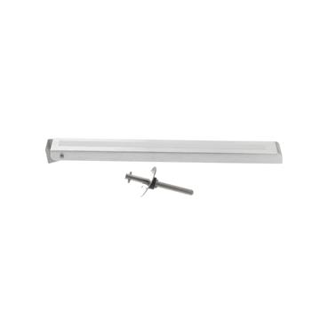 Picture of 20" Long Brushed Aluminum Panic/Exit Bar With Stainless Steel Inside Safety Release For 3" Door Thickness