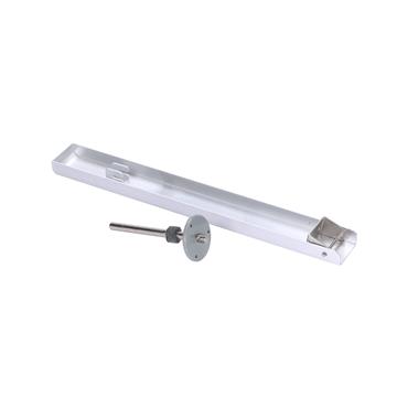 Picture of 20" Long Brushed Aluminum Panic/Exit Bar With Stainless Steel Inside Safety Release For 4" Door Thickness