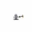 Picture of -1/8 to 3/8" Offset Polished Chrome Heavy Duty Walk-In Cooler Door Safety Latch with Cylinder Lock, Strike and Gaskets
