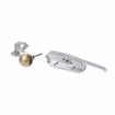 Picture of -1/8 to 3/8" Offset Polished Chrome Heavy Duty Walk-In Cooler Door Safety Latch with Cylinder Lock, Strike and Gaskets