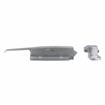 Picture of -1/8" to 3/8" Offset Satin Chrome Heavy Duty Walk-In Cooler Door Safety Latch with Strike