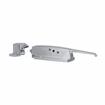 Picture of -1/8" to 3/8" Offset Satin Chrome Heavy Duty Walk-In Cooler Door Safety Latch with Strike