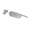 Picture of -1/8" to 3/8" Offset Satin Chrome Heavy Duty Walk-In Cooler Door Safety Latch with Strike