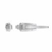 Picture of -1/8" to 3/8" Offset Satin Chrome Heavy Duty Walk-In Cooler Door Safety Latch with Strike