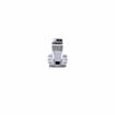 Picture of 3/4 to 1-5/8" Offset Polished Chrome Heavy Duty Walk-In Cooler Door Safety Latch with Cylinder Lock and Strike