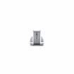 Picture of 3/4 to 1-5/8" Offset Polished Chrome Heavy Duty Walk-In Cooler Door Safety Latch with Cylinder Lock and Strike