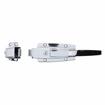 Picture of 3/4 to 1-5/8" Offset Polished Chrome Heavy Duty Walk-In Cooler Door Safety Latch with Cylinder Lock and Strike