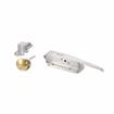 Picture of 1/8 to 3/8" Offset Stainless Steel Heavy Duty Walk-In Cooler Door Safety Latch with Lock, Strike, Gaskets and Inside Release