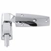 Picture of Flush Offset Polished Chrome Cam-Rise Walk-In Door Hinge With Spring Assist