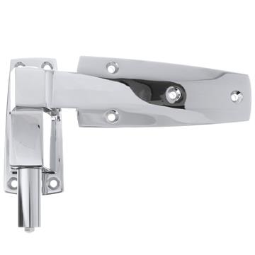 Picture of 1-3/8" Offset Polished Chrome Cam-Rise Walk-In Door Hinge With Spring Assist