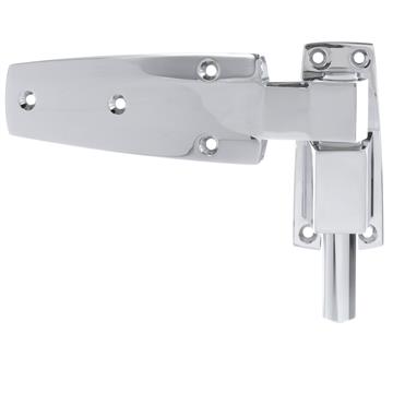 Picture of 1-7/8" Offset Polished Chrome Cam-Rise Walk-In Door Hinge With Spring Assist