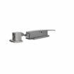 Picture of Flush To 3/8" Offset Satin Stainless Steel Heavy Duty Walk-In Cooler Door Safety Latch With Cylinder Lock