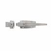 Picture of 3/4" To 1-5/8" Offset Satin Stainless Steel Heavy Duty Walk-In Cooler Door Safety Latch With Cylinder Lock