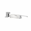 Picture of 3/4" To 1-5/8" Offset Satin Stainless Steel Heavy Duty Walk-In Cooler Door Safety Latch With Cylinder Lock
