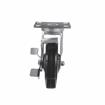 Picture of Medium Duty 3-1/2" x 3-1/2" Universal Plate Caster With 5" Black Polyolefin Wheel With Brake