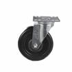 Picture of Medium Duty 3-1/2" x 3-1/2" Universal Plate Caster With 5" Black Polyolefin Wheel With Brake