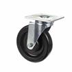 Picture of Medium Duty 3-1/2" x 3-1/2" Universal Plate Caster With 5" Black Polyolefin Wheel