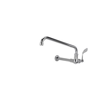 Picture of Encore® Brass Chrome Plated Single Wall Mount Wok Range Faucet with 14" Swivel Spout